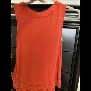 Crochet Detailing Lined Tank